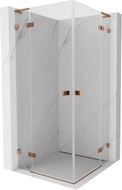 Mexen Lunar L Duo Duschkabine Schwenkbar 120 x 120 cm, transparent, Roségold - 834L-120L-120P-60-00