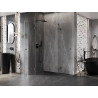 Mexen Lunar Duo Duschkabine Pendeltür 90 x 90 cm, transparent, gebürstet Gun Gray - 834-090L-090P-66-00