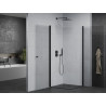 Mexen Pretoria Duo Duschkabine schwenkbar 90 x 90 cm, transparent, schwarz - 852-090-090-70-00-02