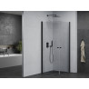 Mexen Pretoria Duo Duschkabine schwenkbar 90 x 90 cm, transparent, schwarz - 852-090-090-70-00-02