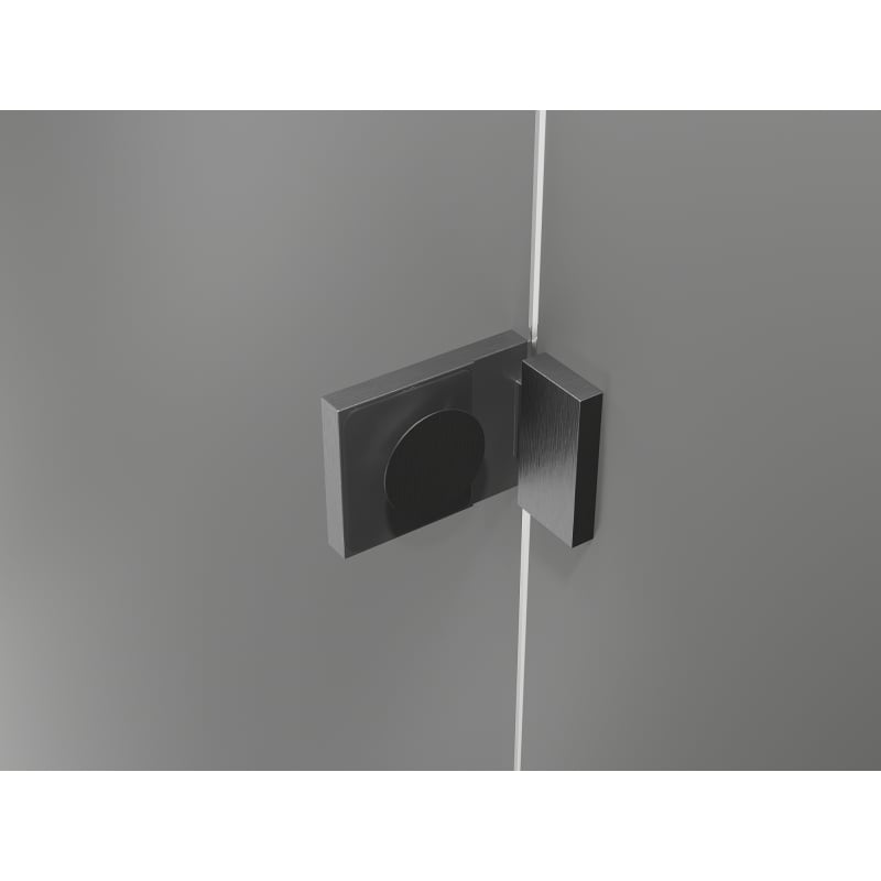 Mexen Lunar Duo Duschkabine schwenkbar 95 x 95 cm, transparent, gebürstet gun gray - 834-095L-095P-66-00