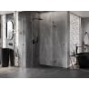 Mexen Lunar Duo Duschkabine schwingbar 100 x 100 cm, transparent, gebürstetes Gun Gray - 834-100L-100P-66-00