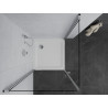 Mexen Pretoria Duo Duschkabine schwenkbar 90 x 90 cm, transparent, Chrom + Duschwanne Flat - 852-090-090-01-02-4010