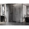 Mexen Lunar Duo Duschkabine schwenkbar links 110 x 95 cm, transparent, gebürstetes Gun Gray - 834-110L-095P-66-00