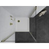 Mexen Pretoria Duo Duschkabine, klappbar 90 x 90 cm, transparent, gold + Flat Duschwanne - 852-090-090-50-02-4010G