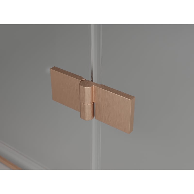 Mexen Lunar L Duo Duschkabine mit linker Tür 95 x 80 cm, transparent, gebürstetes Kupfer - 834L-095L-080P-65-00