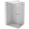 Mexen Lunar L Duo Duschkabine schwenkbar links 110 x 70 cm, transparent, gebürstetes Kupfer - 834L-110L-070P-65-00