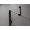 Mexen Lunar Duo Duschkabine schwenkbar links 100 x 80 cm, transparent, schwarz - 834-100L-080P-70-00