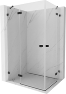Mexen Lunar Duo Duschkabine schwenkbar links 100 x 80 cm, transparent, schwarz - 834-100L-080P-70-00