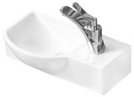 Mexen Hugo linksseitiges Aufsatzwaschbecken 40 x 22 cm, weiß - 21254000L
