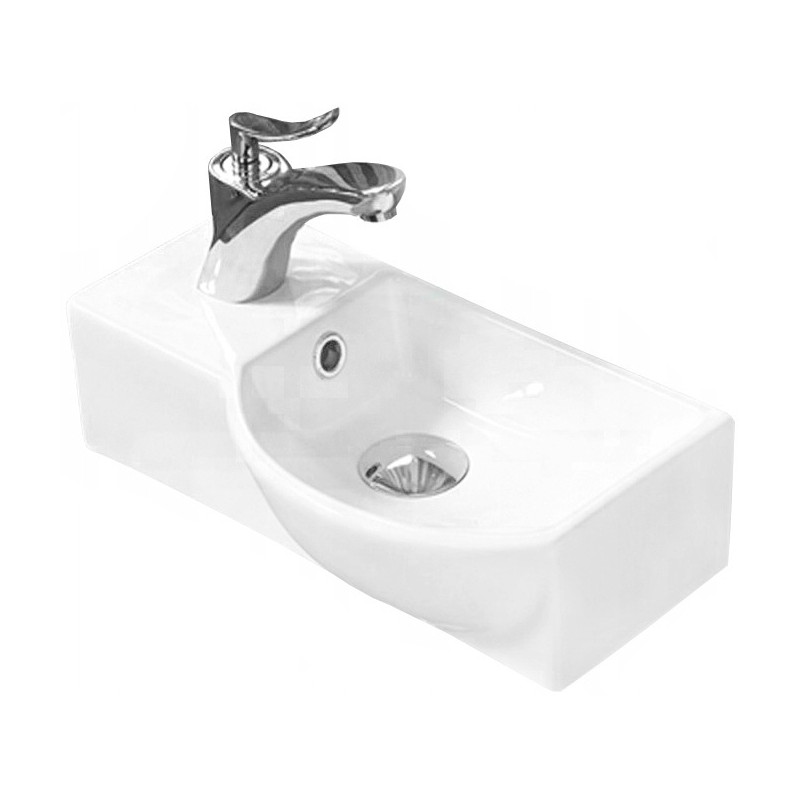 Mexen Hugo rechte Aufsatzwaschbecken 40 x 22 cm, weiß - 21254000R