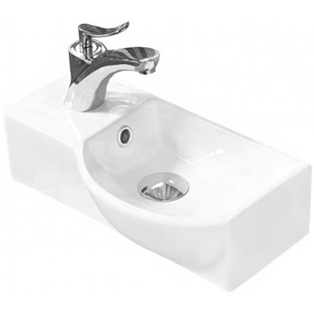 Mexen Hugo rechte Aufsatzwaschbecken 40 x 22 cm, weiß - 21254000R