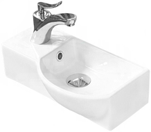 Mexen Hugo rechte Aufsatzwaschbecken 40 x 22 cm, weiß - 21254000R