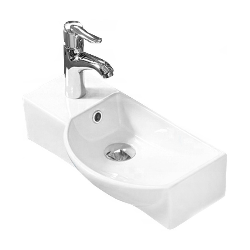 Mexen Hugo rechte Aufsatzwaschbecken 45 x 24 cm, weiß - 21254500R