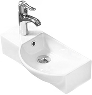 Mexen Hugo rechte Aufsatzwaschbecken 45 x 24 cm, weiß - 21254500R