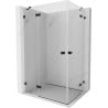 Mexen Lunar Duo Duschkabine schwenkbar links 120 x 90 cm, transparent, schwarz - 834-120L-090P-70-00
