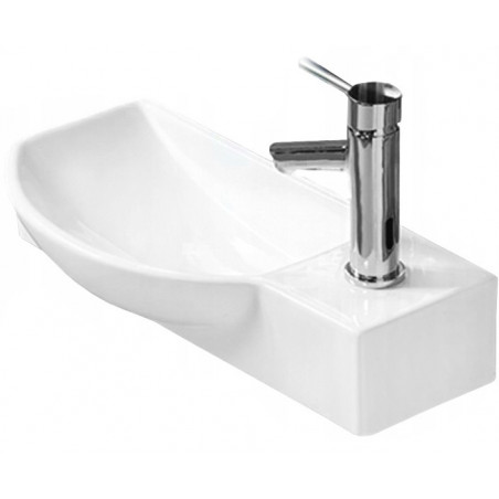Mexen Hugo Linke Aufsatzwaschbecken 50 x 23 cm, weiß - 21255000L