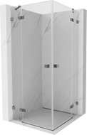 Mexen Lunar Duo Duschkabine mit Drehtür 85 x 85 cm, transparent, Gunmetal - 834-085L-085P-95-00