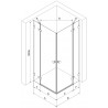 Mexen Lunar Duo Duschkabine schwenkbar links 90 x 75 cm, transparent, Gun Metal - 834-090L-075P-95-00