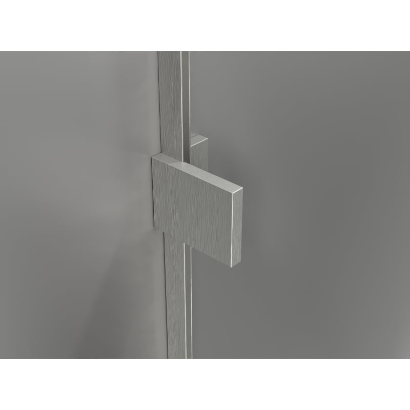 Mexen Lunar Duo Duschkabine, links schwenkbar, 95 x 90 cm, transparent, gebürsteter Nickel - 834-095L-090P-97-00