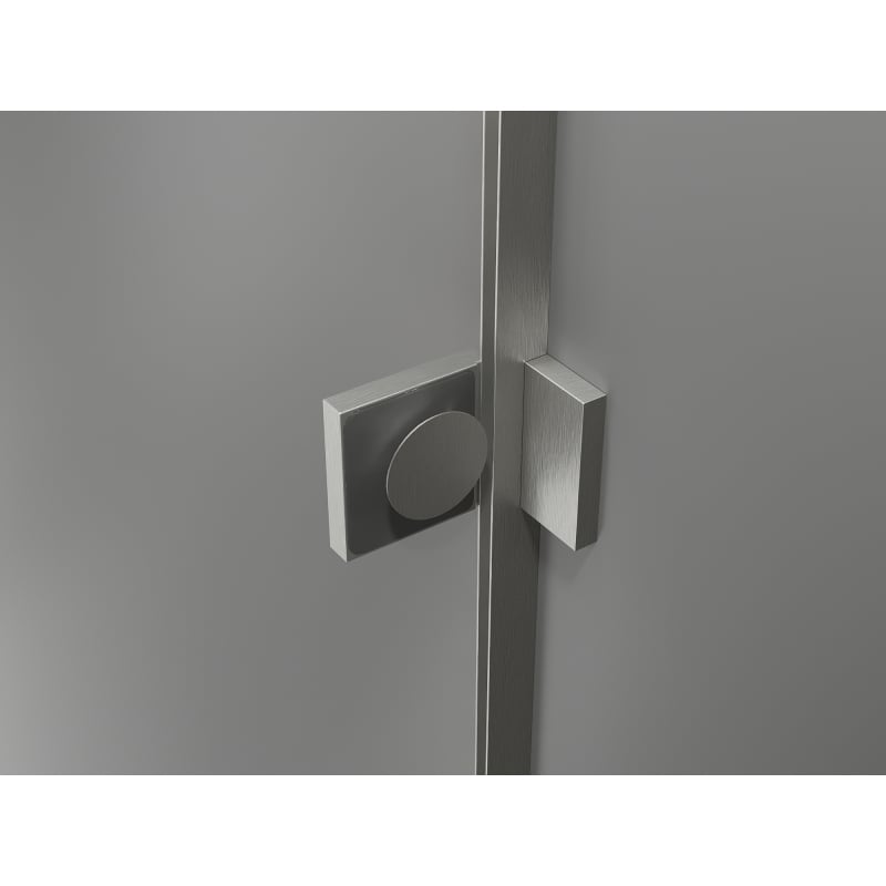 Mexen Lunar Duo Duschkabine, links schwenkbar, 95 x 90 cm, transparent, gebürsteter Nickel - 834-095L-090P-97-00