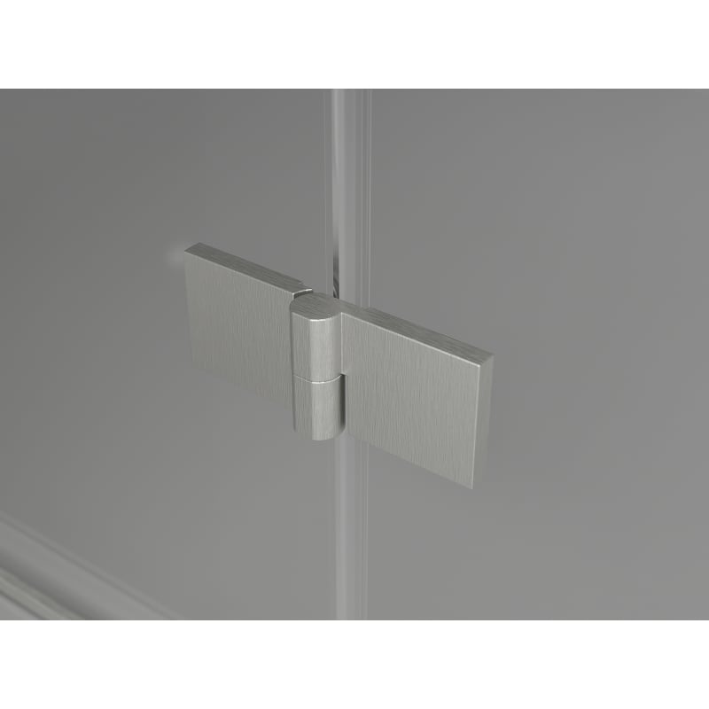 Mexen Lunar Duo Duschkabine, links schwenkbar, 95 x 90 cm, transparent, gebürsteter Nickel - 834-095L-090P-97-00
