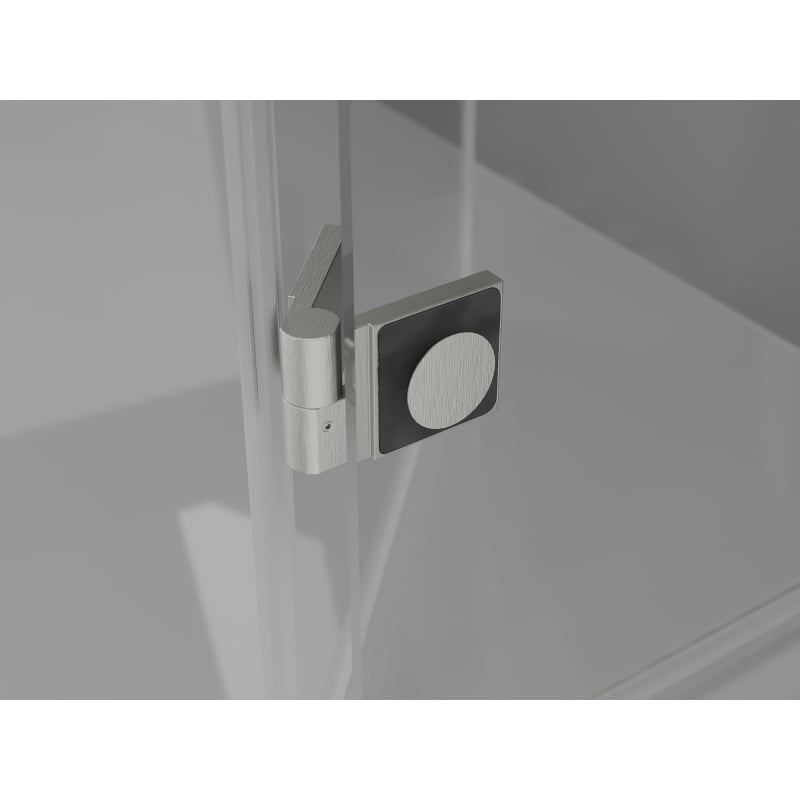 Mexen Lunar Duo Duschkabine, links schwenkbar, 95 x 90 cm, transparent, gebürsteter Nickel - 834-095L-090P-97-00