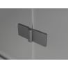 Mexen Lunar L Duo Duschkabine, schwenkbar, links, 100 x 95 cm, transparent, gun gray gebürstet - 834L-100L-095P-66-00
