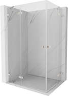 Mexen Lunar Duo Duschkabine, schwenkbar, links, 100 x 70 cm, transparent, gebürsteter Nickel - 834-100L-070P-97-00
