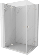 Mexen Lunar Duo Duschkabine öffnend links 100 x 80 cm, transparent, gebürstetes Nickel - 834-100L-080P-97-00
