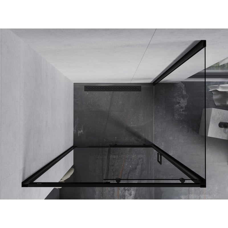 Mexen Apia schiebetür-duschkabine 105 x 100 cm, transparent, schwarz - 840-105-100-70-00