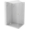 Mexen Lunar Duo Duschkabine, links öffnend, 110 x 80 cm, transparent, gebürsteter Nickel - 834-110L-080P-97-00