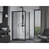 Mexen Apia 125 x 80 cm Schiebedusche, transparent, schwarz - 840-125-080-70-00