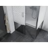 Mexen Apia Schiebedusche 95 x 90 cm, weiße Streifen, Chrom - 840-095-090-01-20