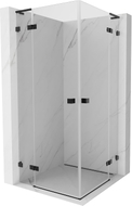 Mexen Lunar L Duo Duschkabine schwenkbar 70 x 70 cm, transparent, schwarz - 834L-070L-070P-70-00