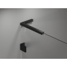 Mexen Lunar L Duo Duschkabine schwenkbar 70 x 70 cm, transparent, schwarz - 834L-070L-070P-70-00