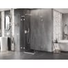 Mexen Lunar L Duschkabine schwenkbar links 80 x 80 cm, transparent, weiß - 834L-080-080-20-00-L
