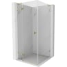 Mexen Lunar L Duschkabine, schwingtür Links 80 x 80 cm, transparent, gold - 834L-080-080-50-00-L