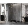 Mexen Lunar L Duschkabine, schwenkbar, links 100 x 80 cm, transparent, gold - 834L-100-080-50-00-L