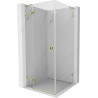 Mexen Lunar L Duschkabine mit Schwingtür links 90 x 90 cm, transparent, gold - 834L-090-090-50-00-L