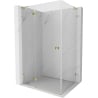Mexen Lunar L Duschkabine, schwenkbar links, 100 x 90 cm, transparent, gold - 834L-100-090-50-00-L