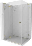 Mexen Lunar L Duschkabine, schwenkbar links, 100 x 90 cm, transparent, gold - 834L-100-090-50-00-L