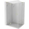 Mexen Lunar L Duschkabine schwenkbar links 95 x 80 cm, transparent, gebürstetes Gold - 834L-095-080-55-00-L