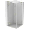 Mexen Lunar L Duschkabine, Schwingtür, links 90 x 90 cm, transparent, gebürstetes Gold - 834L-090-090-55-00-L