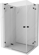 Mexen Lunar L Duo Duschkabine links öffnend 100 x 80 cm, transparent, schwarz - 834L-100L-080P-70-00