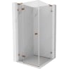Mexen Lunar L Duschkabine mit nach links öffnender Tür 80 x 80 cm, transparent, Roségold - 834L-080-080-60-00-L