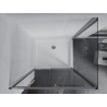 Mexen Apia Schiebeduschkabine 90 x 100 cm, transparent, Chrom + Duschwanne Flat - 840-090-100-01-00-4010