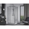 Mexen Apia Schiebeduschkabine 100 x 70 cm, transparent, Chrom + Duschwanne Flat - 840-100-070-01-00-4010