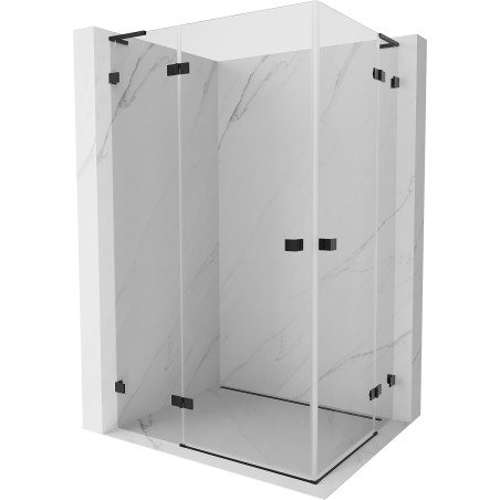 Mexen Lunar L Duo Duschkabine links 115 x 70 cm, transparent, schwarz - 834L-115L-070P-70-00