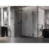 Mexen Lunar L Duo Duschkabine links 115 x 70 cm, transparent, schwarz - 834L-115L-070P-70-00